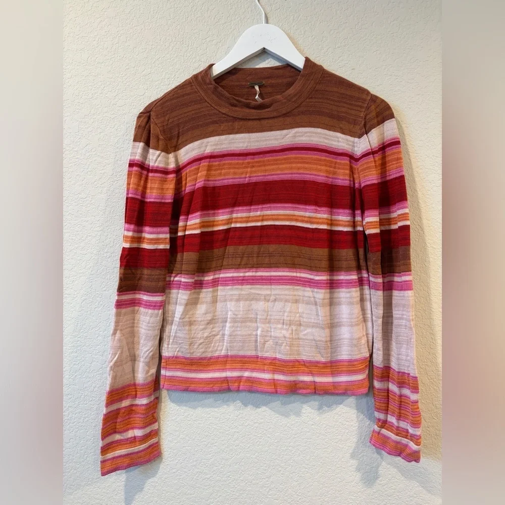 Free People Women’s Show Off Your Stripes Long Sleeve Tee - L